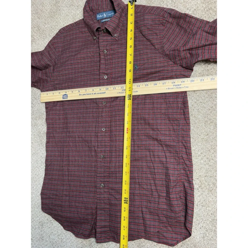 Polo Ralph Lauren Men's Small‎ Button Up Shirt Multicolor Plaid Custom Fit Soft